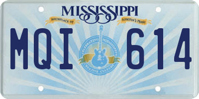 MS license plate MQI614