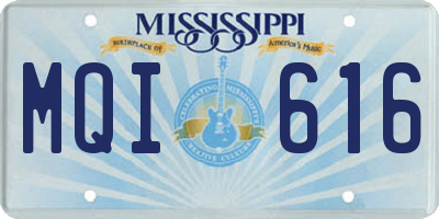MS license plate MQI616