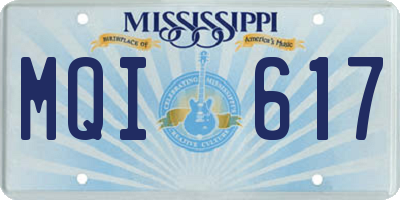 MS license plate MQI617