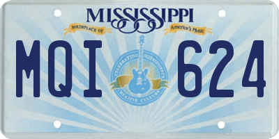 MS license plate MQI624