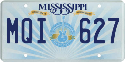 MS license plate MQI627