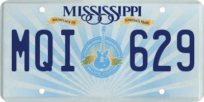 MS license plate MQI629