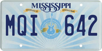 MS license plate MQI642