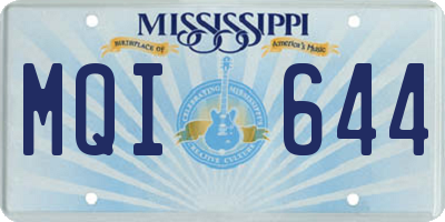 MS license plate MQI644