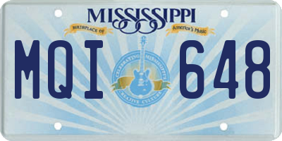 MS license plate MQI648