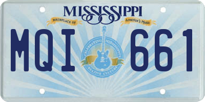 MS license plate MQI661