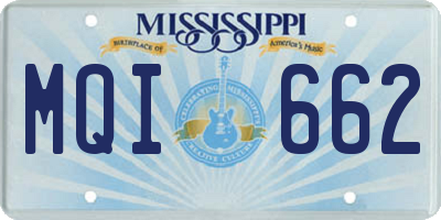 MS license plate MQI662