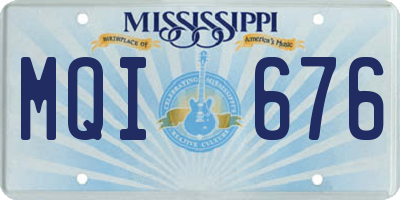 MS license plate MQI676
