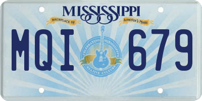 MS license plate MQI679