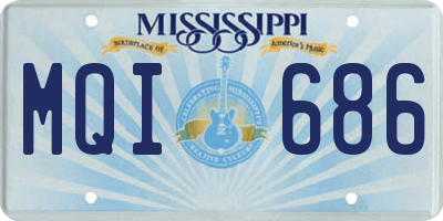 MS license plate MQI686