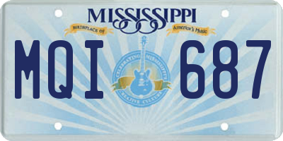 MS license plate MQI687