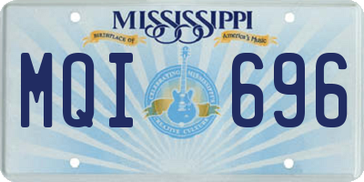 MS license plate MQI696