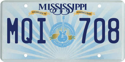 MS license plate MQI708