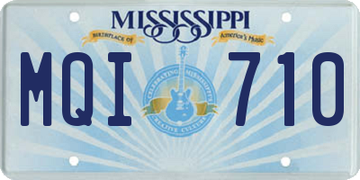 MS license plate MQI710