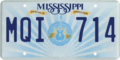 MS license plate MQI714