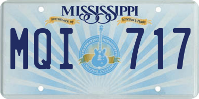 MS license plate MQI717