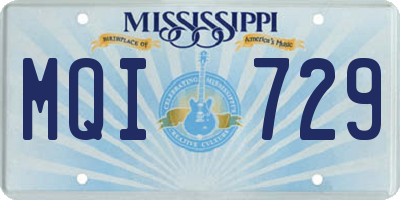 MS license plate MQI729
