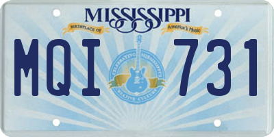MS license plate MQI731