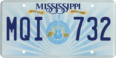 MS license plate MQI732