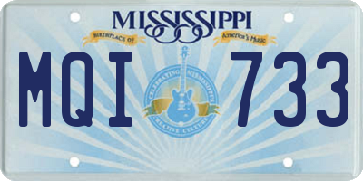 MS license plate MQI733