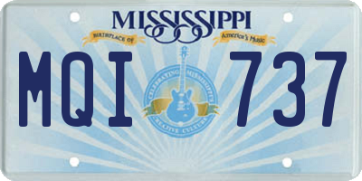 MS license plate MQI737
