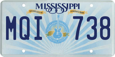 MS license plate MQI738