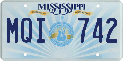 MS license plate MQI742