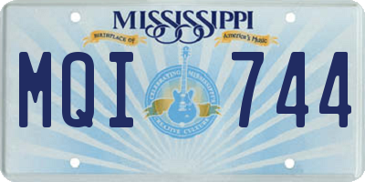 MS license plate MQI744