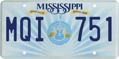 MS license plate MQI751