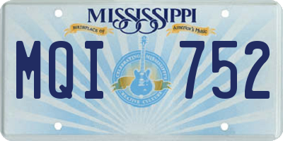 MS license plate MQI752