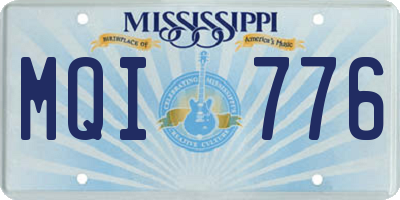 MS license plate MQI776
