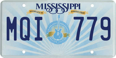 MS license plate MQI779