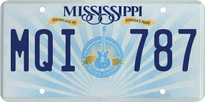 MS license plate MQI787