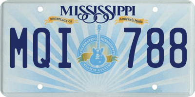 MS license plate MQI788