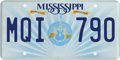 MS license plate MQI790