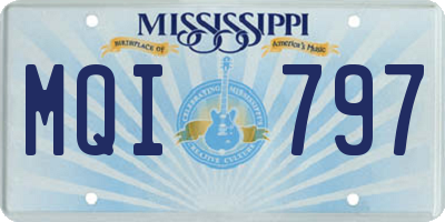MS license plate MQI797