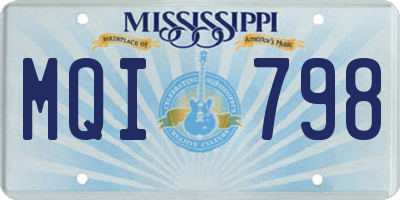 MS license plate MQI798