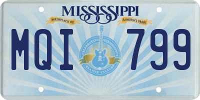 MS license plate MQI799