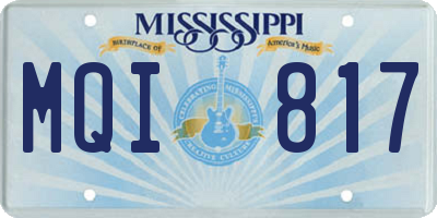 MS license plate MQI817