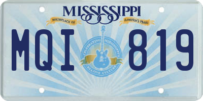 MS license plate MQI819