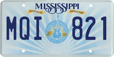 MS license plate MQI821