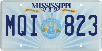 MS license plate MQI823