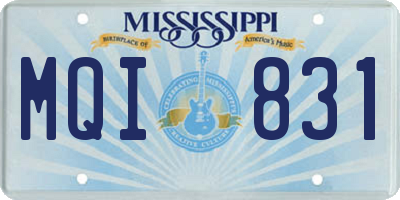 MS license plate MQI831