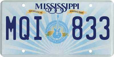 MS license plate MQI833