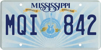 MS license plate MQI842