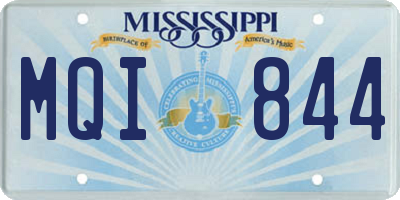 MS license plate MQI844