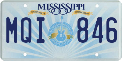 MS license plate MQI846
