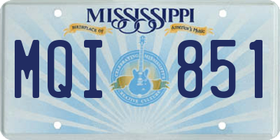 MS license plate MQI851