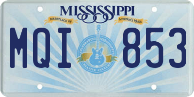 MS license plate MQI853