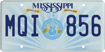 MS license plate MQI856